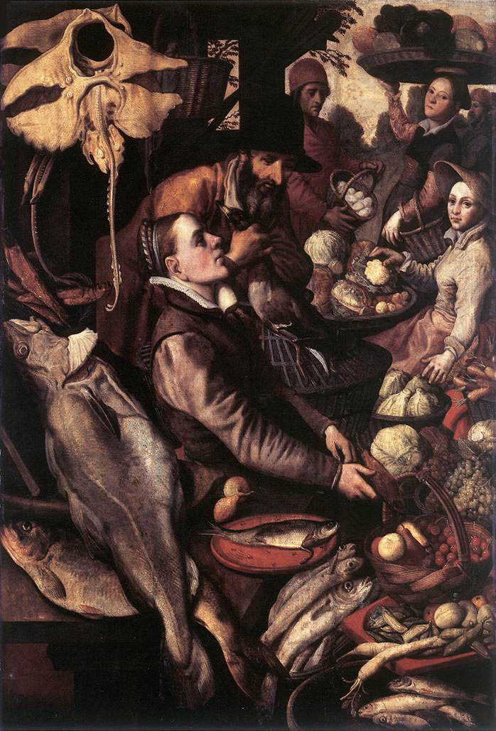 Pieter Aertsen - Market Scene - Oil on Oak - 127x85 cm - Wallraf-Richartz Museum, Köln