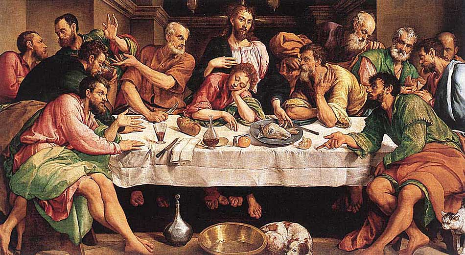 Jacopo Bassano - The Last Supper - 1542 - Oil on canvas - Galleria Borghese, Rom
