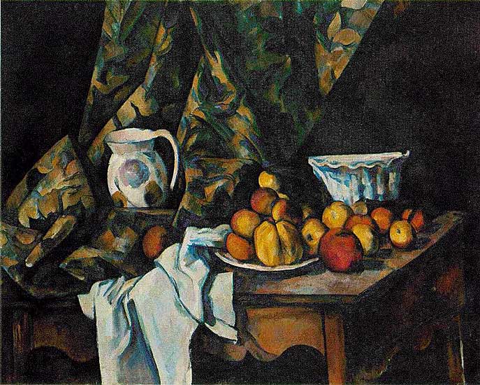 Paul Cézanne - Nature morte au vase pique-fleurs (Still Life with Flower Holder) (ca. 1905) - Öl auf Leinwand - 81x101 cm - National Gallery of Art, Washington