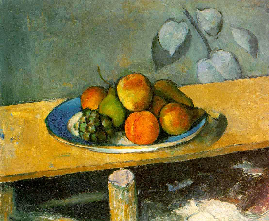 Paul Cézanne - Stilleben mit Äpfeln, Pfirsichen und Trauben (1879) - Öl auf Leinwand -39x47 cm - L'Hermitage, St. Petersburg