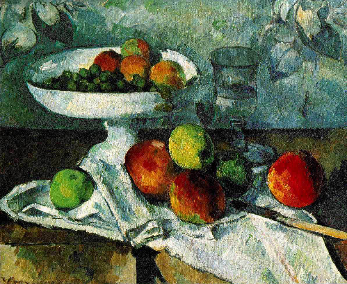 Paul Cézanne - Stilleben mit Fruchtschale  (1879-82) - 46x55 cm - Collection Mr. and Mrs. Rene Lecomte, Paris