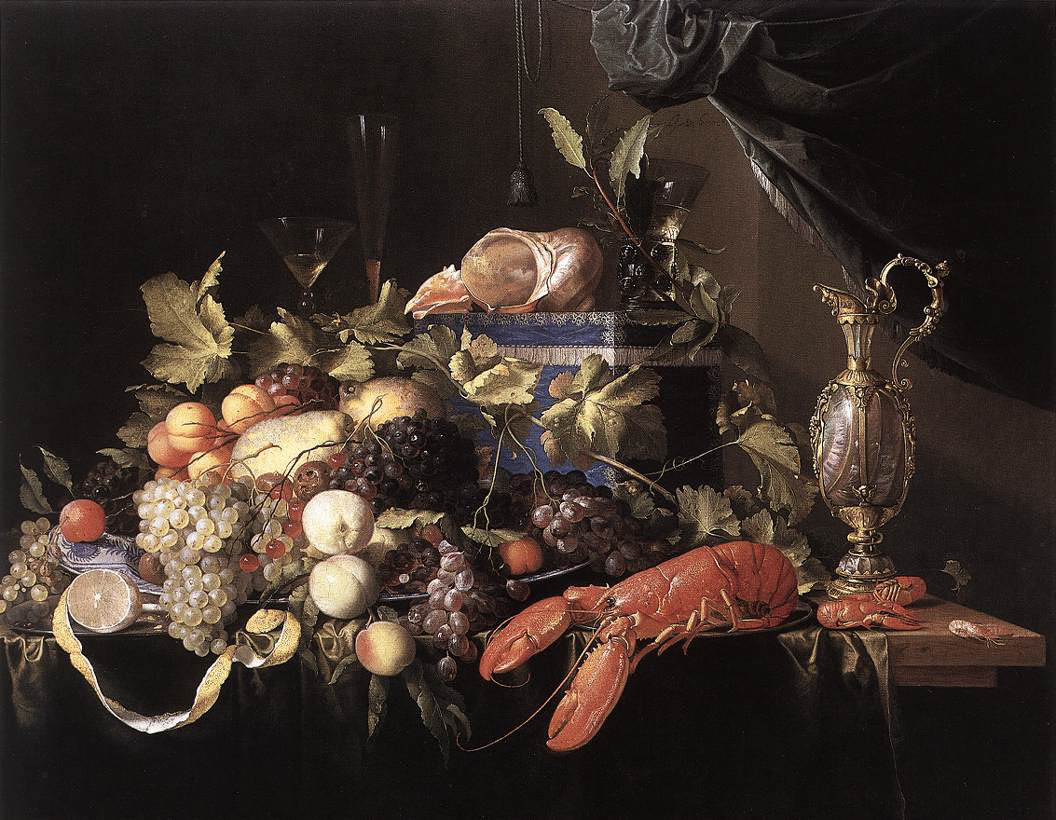 Jan Davidsz Heem - Stilleben mit Früchten und Hummer