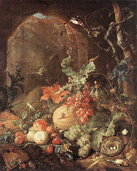 Jan Davidsz Heem - Stilleben mit Vogelnest (undatiert) - Öl auf Leinwand - 89x72 cm - Gemäldegalerie Dresden