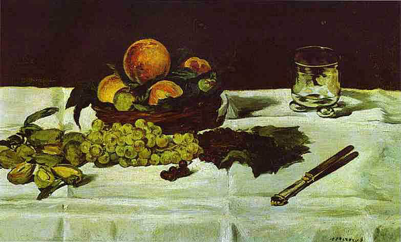 Edouard Manet - Trauben, Pfirsiche und Mandeln (1864) - Musée D'Orsay, Paris