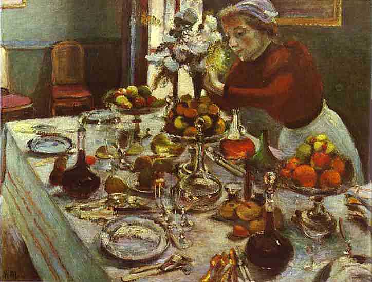 Henri Matisse - Esstisch (1897) - Öl auf Leinwand - Private Sammlung
