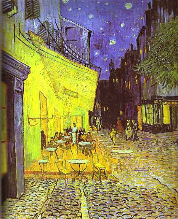 Vincent van Gogh - Terrassen-Café in der Nacht (1888) - Öl auf Leinwand - Rijksmuseum Kröller-Müller, Otterlo (NL)