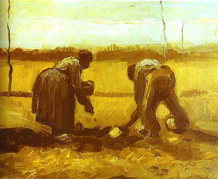 Vincent van Gogh - Bauer und Bäuerin beim Kartoffelpflanzen (1885) - Öl auf Leinwand - Kunsthaus, Zürich