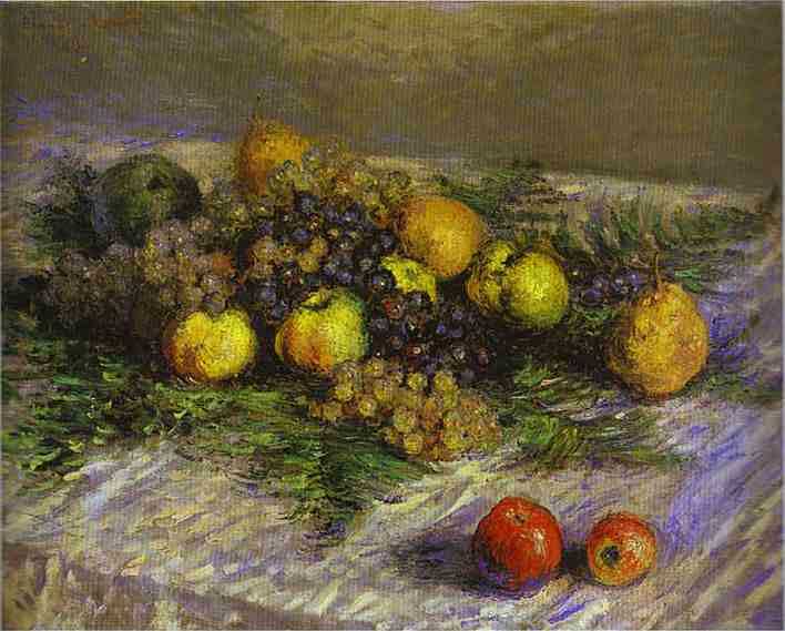 Claude Monet - Stilleben mit Birnen und Trauben (1880) - Öl auf Leinwand - Hamburger Kunsthalle