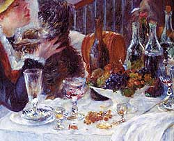 Stilleben auf Tisch aus "Das Frühstück der Ruderer" von Pierre-Auguste Renoir