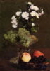Henri Fantin-Latour - Stilleben mit Chrysanthemen und Trauben (1872)