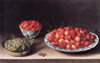 Louise Moillon - Stilleben mit Kirschen, Erdbeeren und Stachelbeeren (1630)