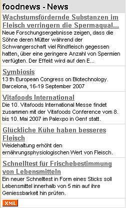 Beispiel für RSS-Feed