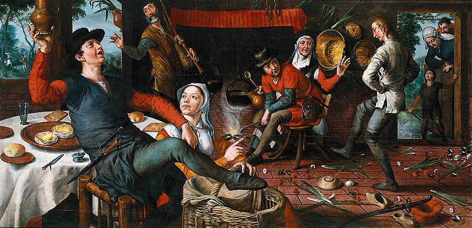 Pieter Aertsen - The Egg Dance - 1552 - Oil on Panel - 84x172 cm - Rijksmuseum, Amsterdam