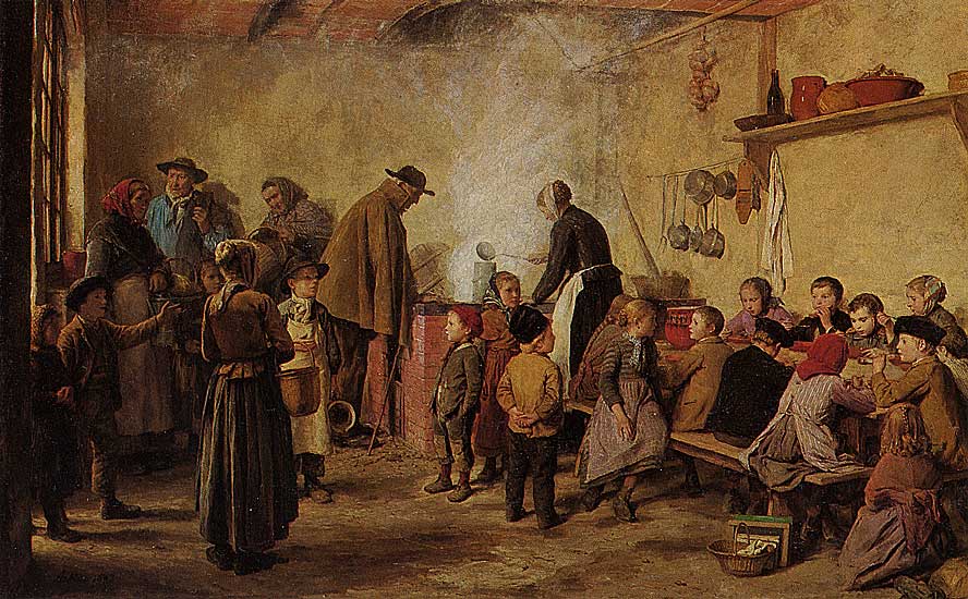 Albert Anker - Die Armensuppe - 1893 - Öl auf Leinwand - Kunstmuseum, Bern