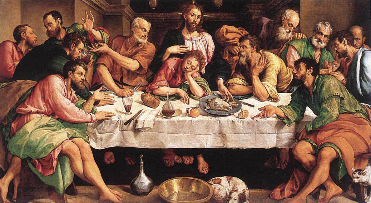 Jacopo Bassano - The Last Supper - 1542 - Oil on canvas - Galleria Borghese, Rom