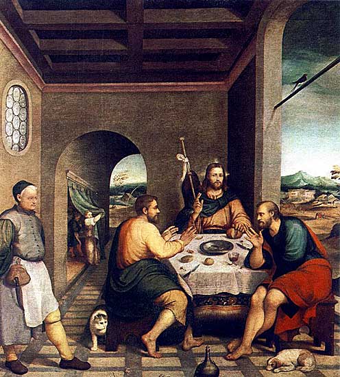 Jacopo Bassano - Supper at Emmaus - 1538 - Oil on Canvas - 235x250 cm