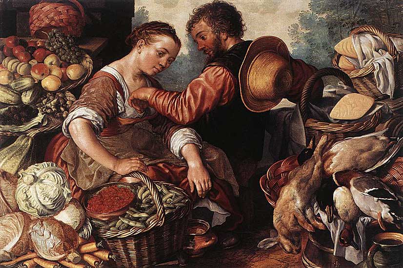 Joachim Beuckelaer - Woman Selling Vegetables - undatiert - Oil on Canvas - 110x160 cm - Rockox House, Antwerpen