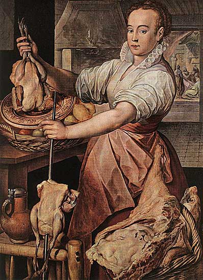 Joachim Beuckelaer - The Cook - 1574 - Oil on Wood - 112x81 cm - Kunsthistorisches Museum, Wien