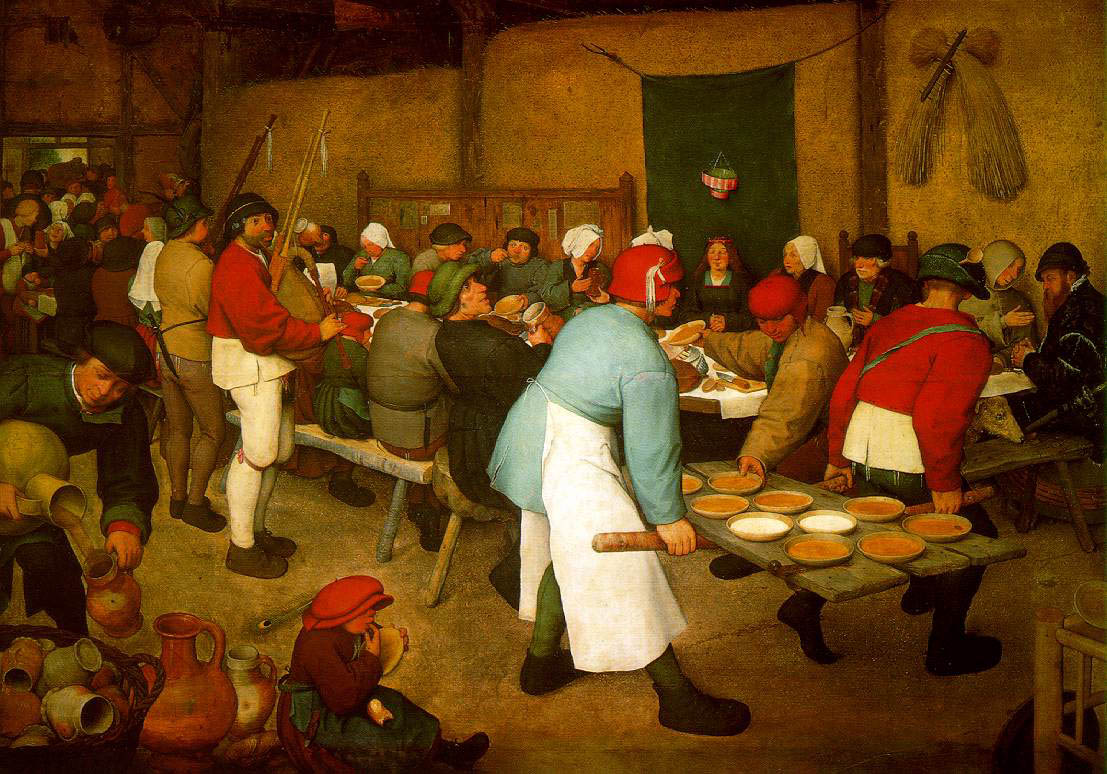 Pieter Brueghel der Ältere - Hochzeit - 1568 - Oil on Wood - 114x164 cm - Kunsthistorisches Museum, Wien