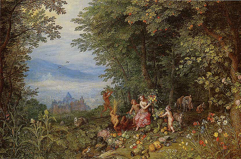 Jan Brueghel der Ältere - Allegorie der Erde (1611) - Kupfer - 21x32cm