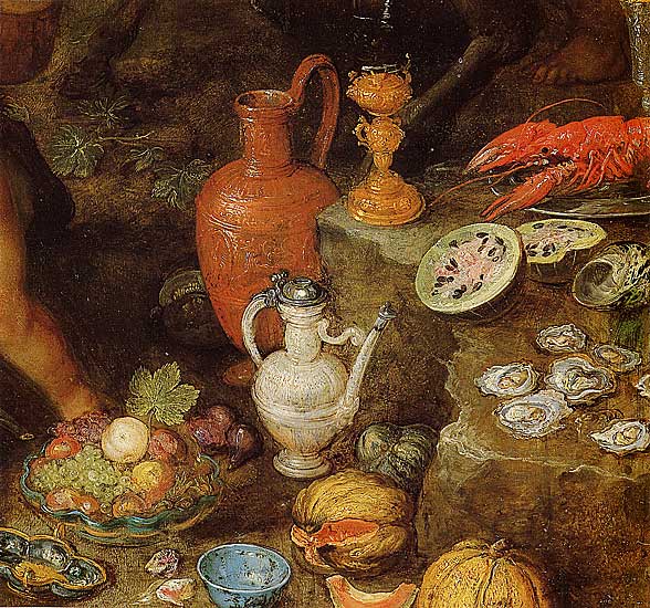 Jan Breughel der Ältere - Hochzeit des Bacchus und der Ariadne (Detail) (1610) - Öl auf Holz - 45x68 cm