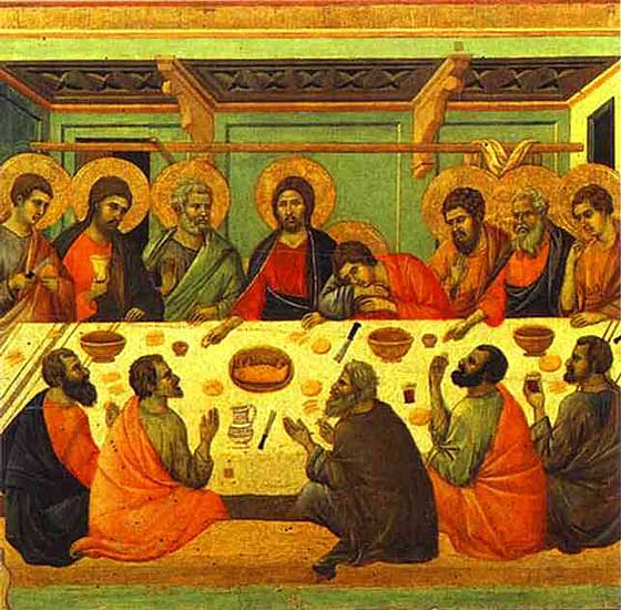 Duccio di Buoninsegna Maestà - The Last Supper - 1308-11 - Tempera on wood - Museo dell Opera del Duomo, Siena