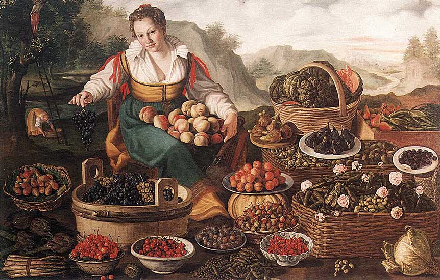 Vincenzo Campi - The Fruit Seller - 1580 - Oil on Canvas - 145x215 cm - Pinacoteca di Brera, Mailand