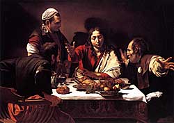 Michelangelo Caravaggio - Das Mahl in Emmaus - 1601 - Öl auf Leinwand - National Gallery, London