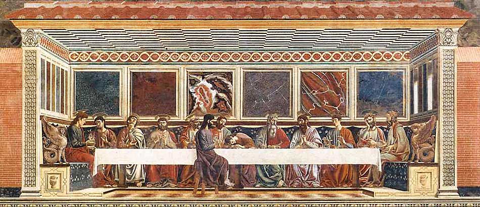 Andrea del Castagno - The Last Supper - 1447-49 - Fresco Sant Apollonia, Florenz