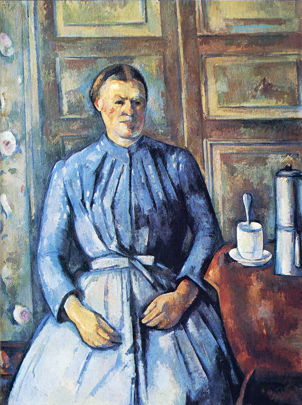 Paul Cézanne - Frau mit Kaffeekanne - 1890-95 - Öl auf Leinwand - 130x96 cm - Musée d'Orsay, Paris