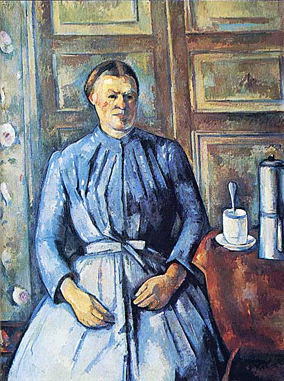 Paul Cézanne - Frau mit Kaffeekanne - 1890-95 - Öl auf Leinwand - 130x96 cm - Musée d'Orsay, Paris