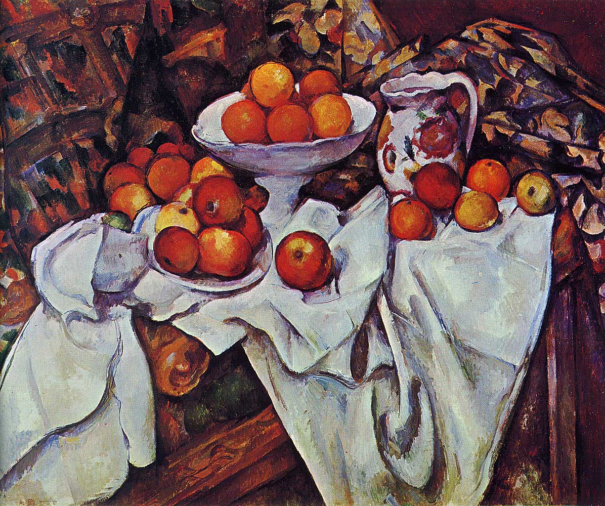 Paul Cézanne - Pommes et oranges (ca. 1899) - ÖL auf Leinwand - 74x93 cm - Louvre, Paris