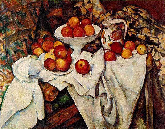 Paul Cézanne - Pommes et oranges (ca. 1899) - ÖL auf Leinwand - 74x93 cm - Louvre, Paris