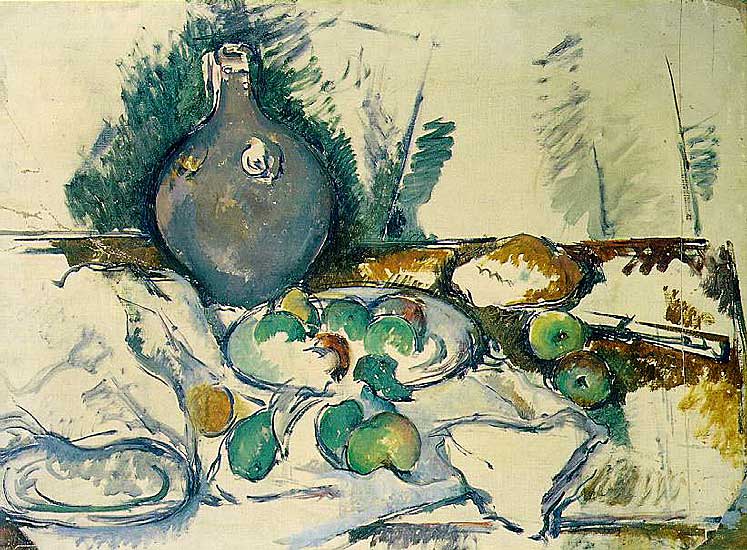 Paul Cézanne - Stilleben mit Wasserkrug (ca. 1892-93) - Öl auf Leinwand - 53x71 cm - Tate Gallery, London