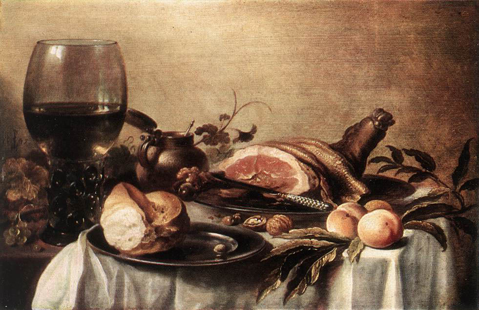 Pieter Claesz - Stilleben (1647) - Öl auf Holz - 40x61 cm - L'Hermitage, St. Petersburg