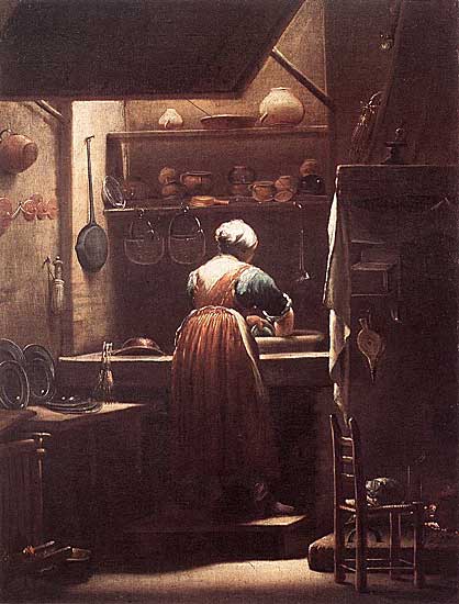 Giuseppe Maria Crespi - The Scullery Maid - 1710-15 - Oil on Canvas - Uffizien, Florenz