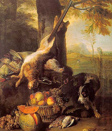 Alexandre-François Desportes - Stilleben mit Hase und Früchten (1711) - Öl auf Leinwand - L'Hermitage, St. Petersburg