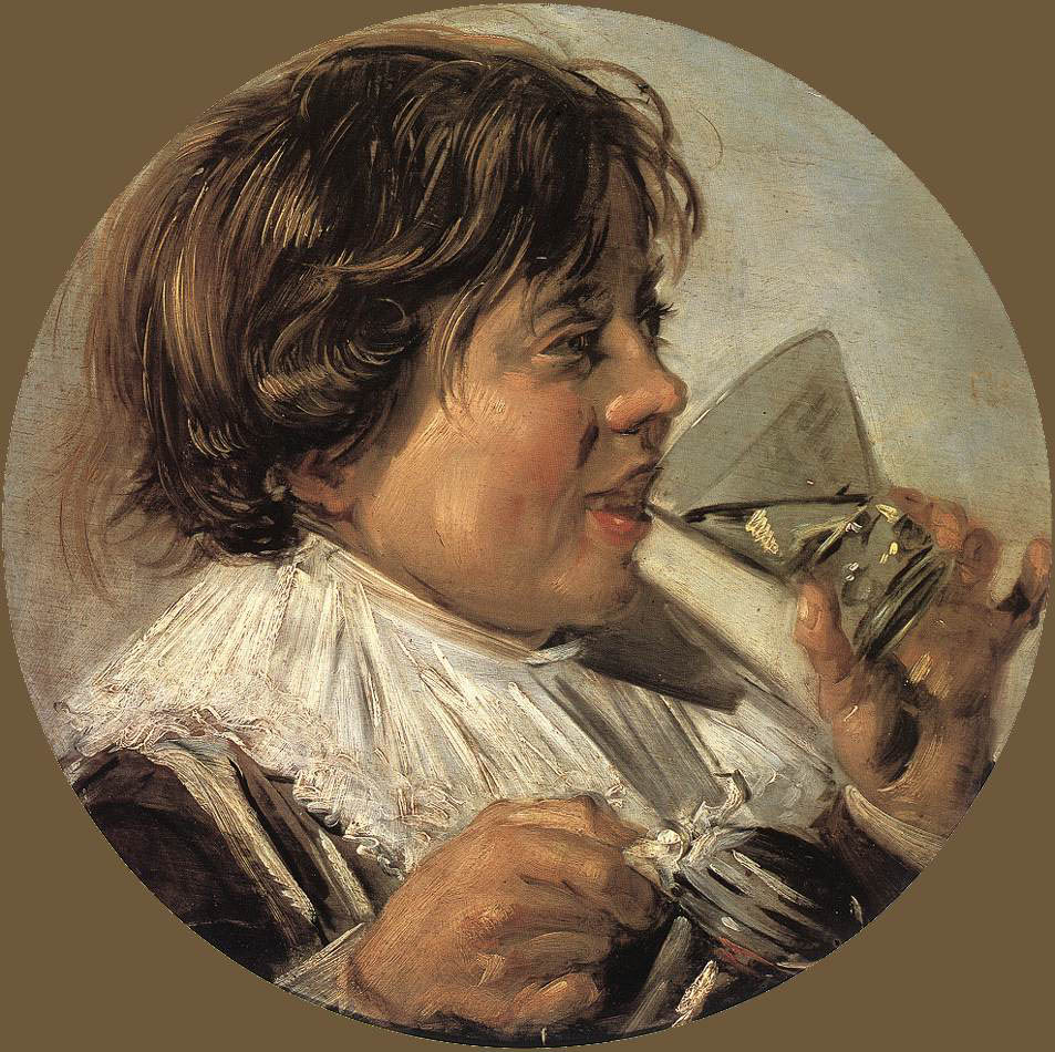 Frans Hals - Drinking Boy - 1626 - Oil on circular panel - 38 cm - Staatliches Museum, Schwerin