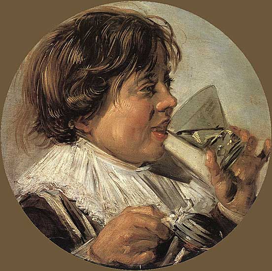 Frans Hals - Drinking Boy - 1626 - Oil on circular panel - 38 cm - Staatliches Museum, Schwerin