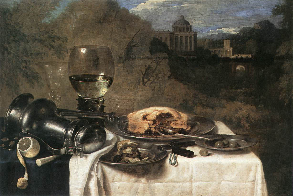 Willem Claesz Heda - Stilleben mit Oliven (1634) - Öl auf Holz - 59x83 cm - Museum voor Schone Kunsten, Ghent