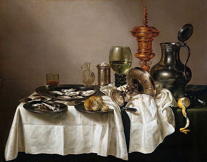 Willem Claesz Heda - Stilleben mit vergoldeter Schale (1635) - Öl auf Holz - 88x113 cm - Rijksmuseum, Amsterdam