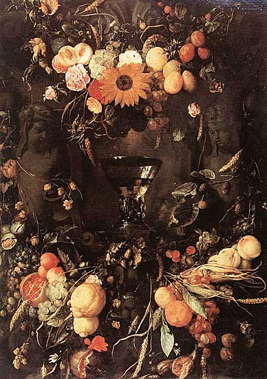 Jan Davidsz Heem - Stilleben mit Früchten und Blumen (1650) - Öl auf Leinwand - Gemäldegalerie Dresden