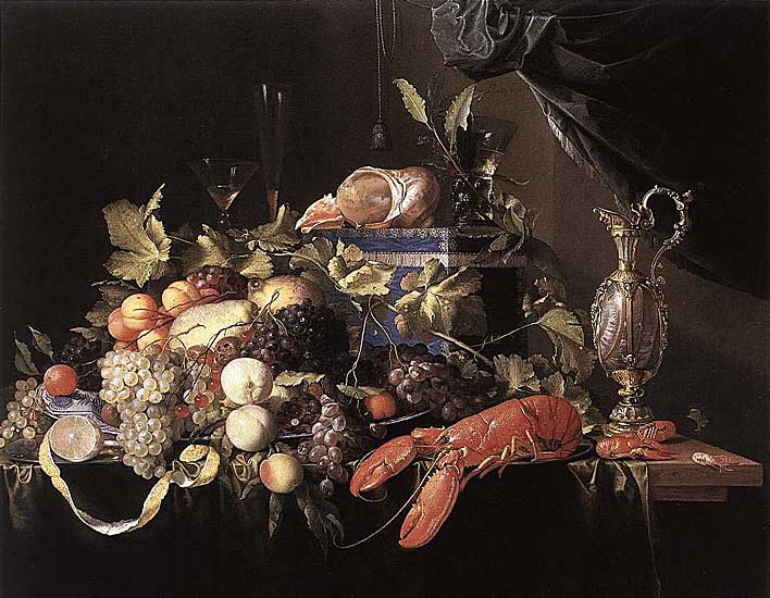 Jan Davidsz Heem - Stilleben mit Früchten und Hummer (1648) - Öl auf Leinwand - 95x120 cm - Staatliche Museen, Berlin