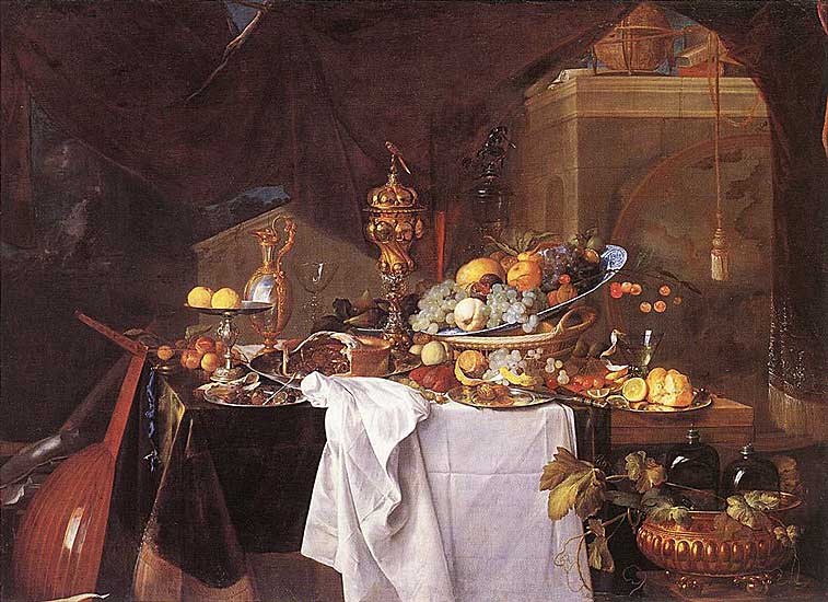 Jan Davidsz Heem - Tisch mit Desserts (1640) - Öl auf Leinwand - 149x203 cm - Louvre, Paris