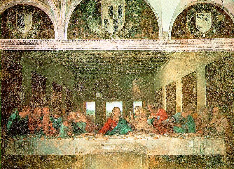 Leonardo da Vinci - The Last Supper - 1498 - Fresco 460x880 cm - Convent of Santa Maria delle Grazie (Refectory), Mailand
