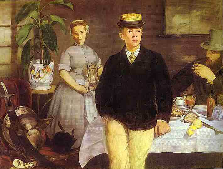 Edouard Manet - Lunch im Studio (1868) - Öl auf Leinwand - Neue Pinakothek, Muenchen