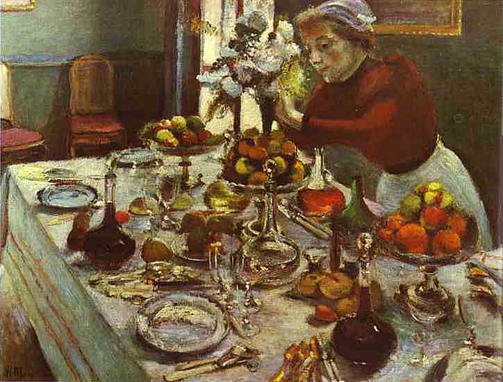 Henri Matisse - Esstisch (1897) - Öl auf Leinwand - Private Sammlung