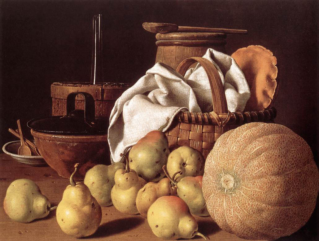 Luis Meléndez - Stilleben mit Melone und Birnen (ca. 1770) - Öl auf Leinwand - Museum of Fine Arts, Boston