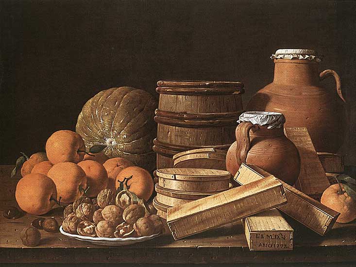 Luis Meléndez - Stilleben mit Orangen und Walnüssen (1772) - Öl auf Leinwand - 61x81 cm - National Gallery, London