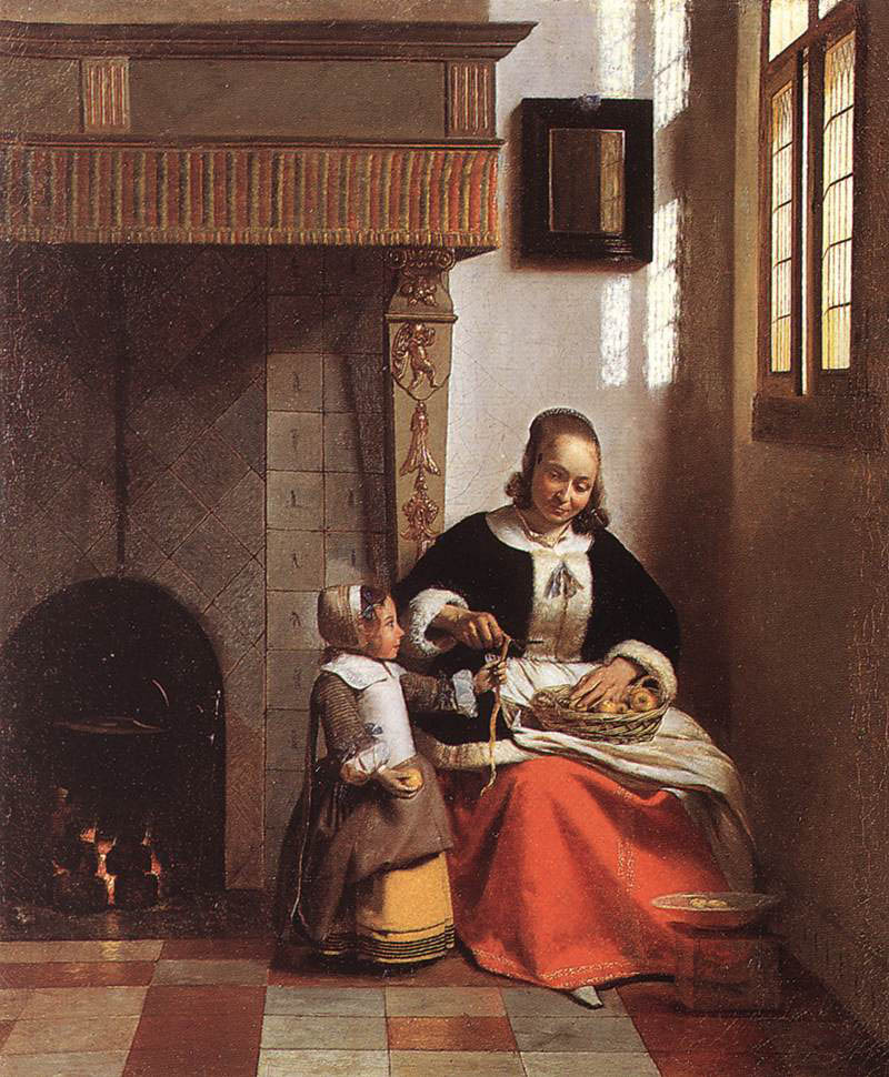 Pieter de Hooch - Woman Peeling Apples - ca. 1663 - Oil on Canvas - 71x54 cm - Wallace Collection, London